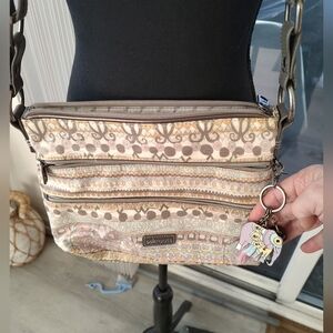Sakroots Women's Patterned Crossbody Bag in Neutral Multi